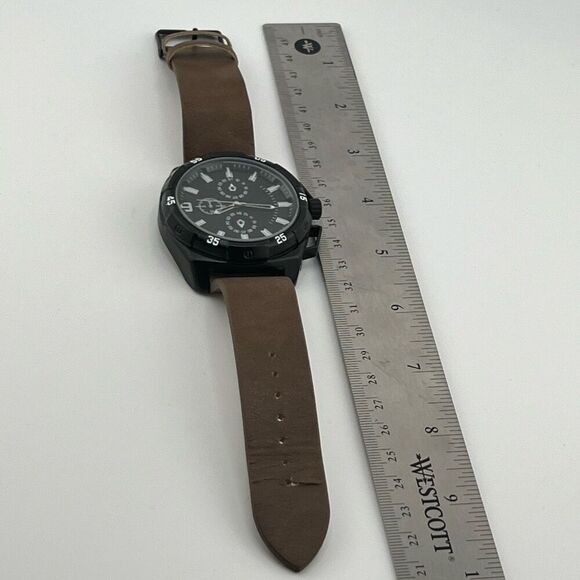 Signum Suisse Men’s Brown Faux Leather Chrono Analog Watch - Picture 6 of 7